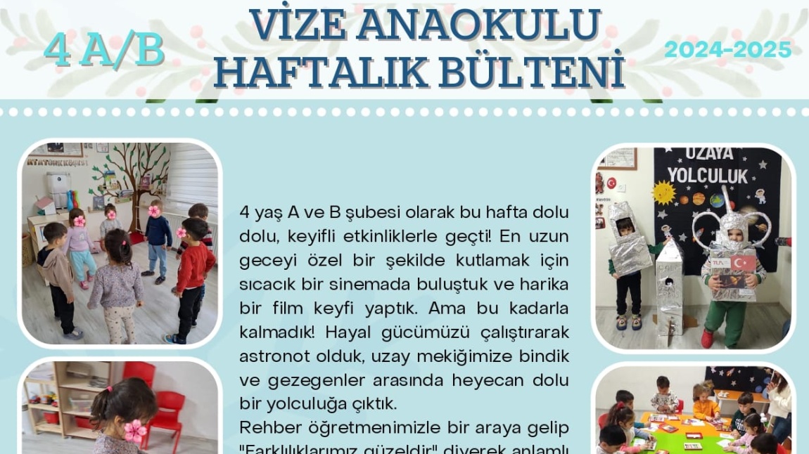 HAFTALIK OKUL BÜLTENİMİZ